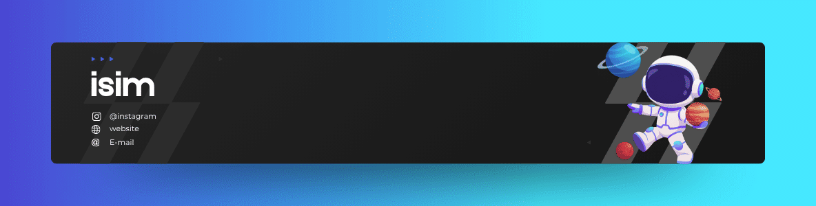 Astronot Serisi - Premium Canva Banner - Görsel 2